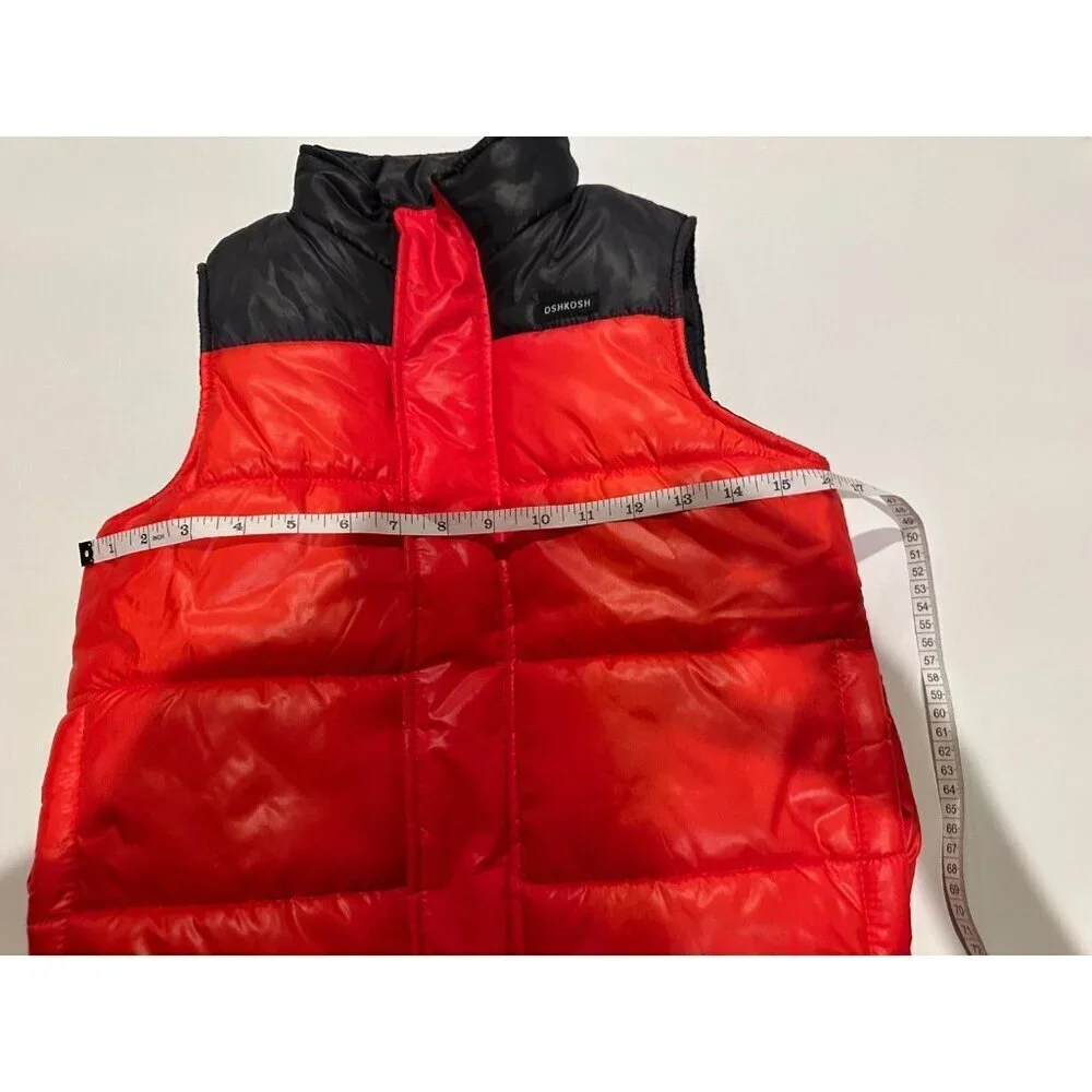 EUC Boys OshKosh B’gosh Zip Front Quilted Puffer Vest Water Resistant Size 8